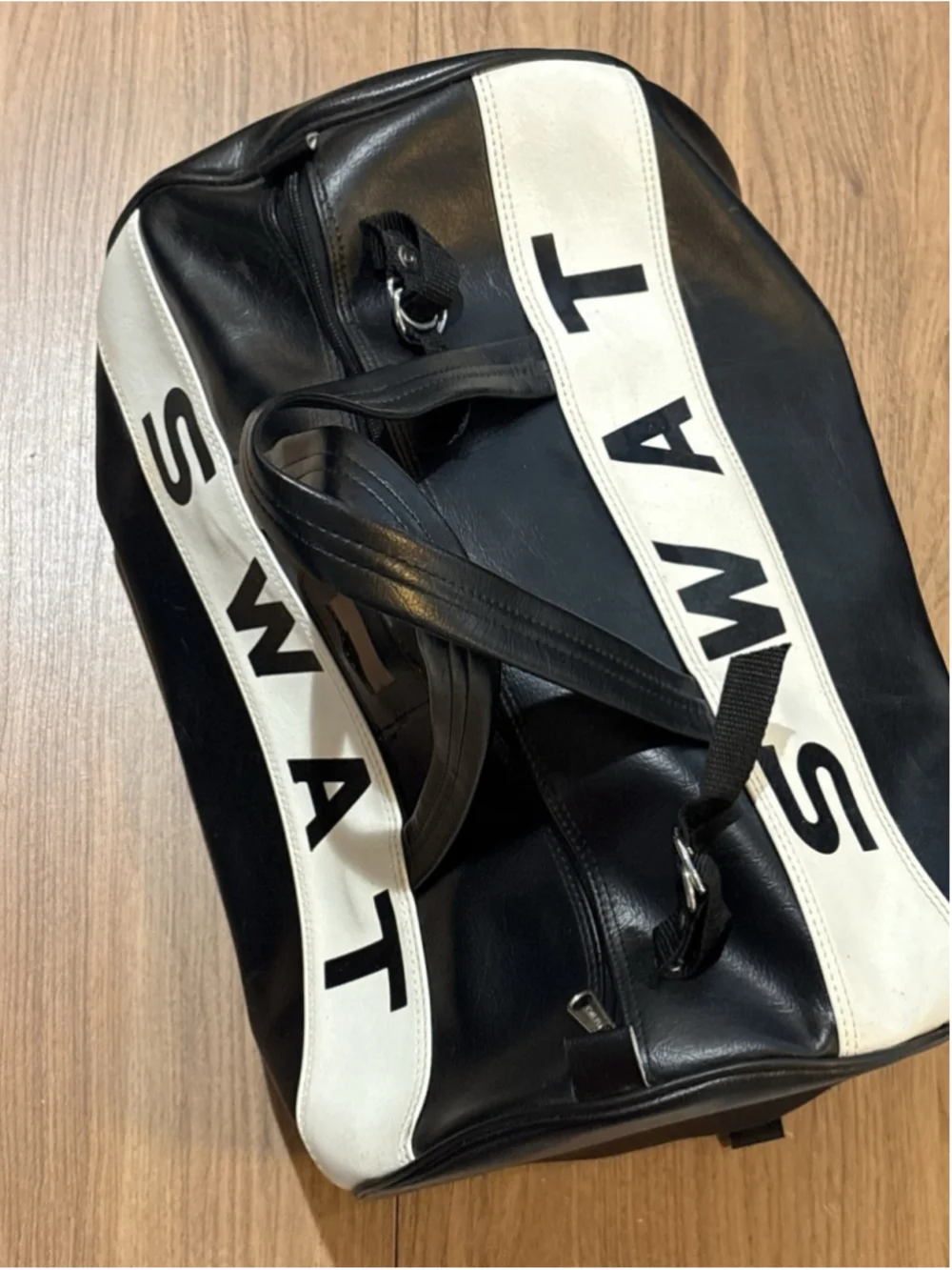 Vintage SWAT Police Duffel Bag Black White Law Enforcement Gear Bag